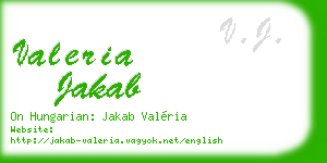 valeria jakab business card