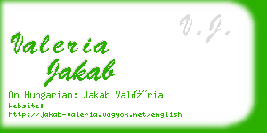 valeria jakab business card